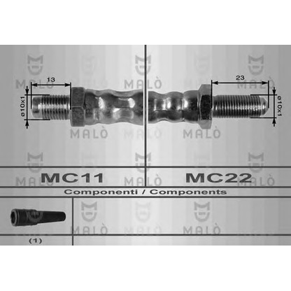 Zdjęcie Przewód hamulcowy elastyczny MALÒ 8209