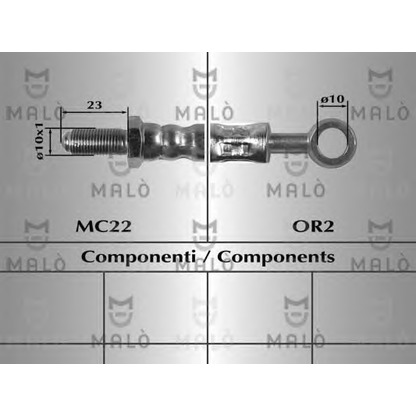 Foto Tubo flexible de frenos MALÒ 8514