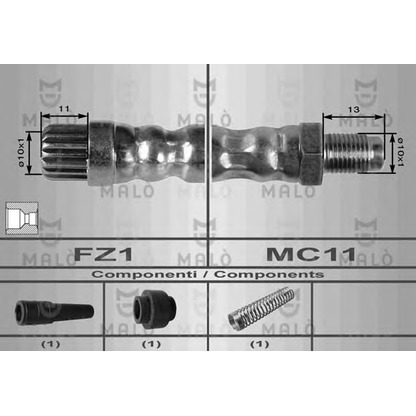 Foto Tubo flexible de frenos MALÒ 8627