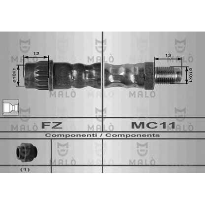 Foto Tubo flexible de frenos MALÒ 8631