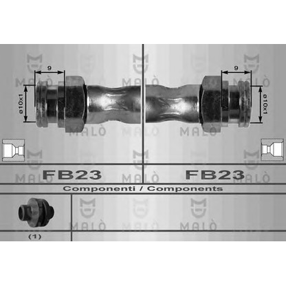 Zdjęcie Przewód hamulcowy elastyczny MALÒ 8919