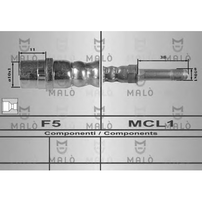 Zdjęcie Przewód hamulcowy elastyczny MALÒ 8931