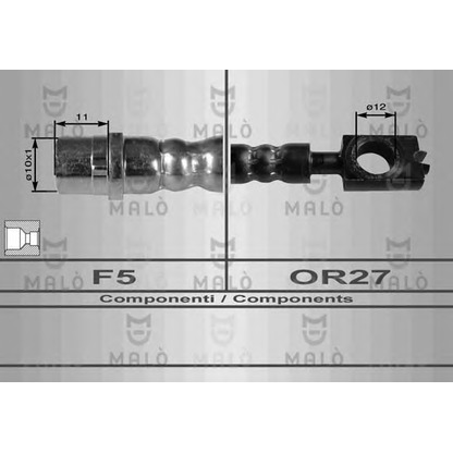 Zdjęcie Przewód hamulcowy elastyczny MALÒ 8968