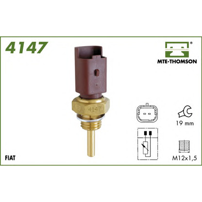 Фото Датчик, температура охлаждающей жидкости MTE-THOMSON 4147