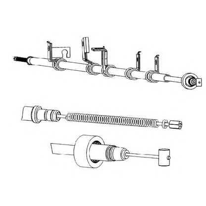 Foto Cable de accionamiento, freno de estacionamiento CEF HY02112