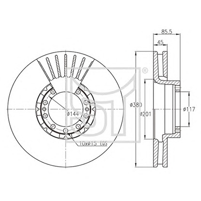 Photo Brake Disc ST-TEMPLIN 031104255180