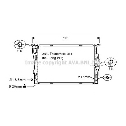 Photo Radiator, engine cooling PRASCO BWA2303