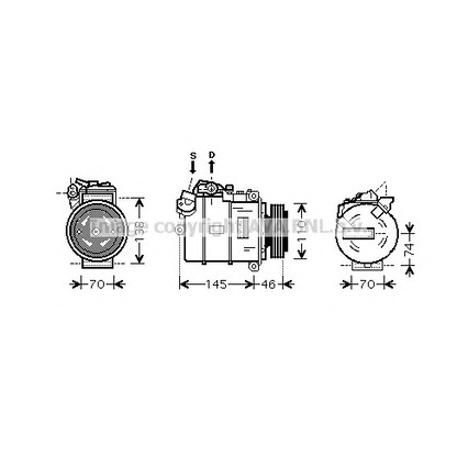 Photo Compressor, air conditioning PRASCO BWK318