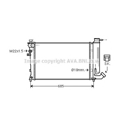 Photo Radiateur, refroidissement du moteur PRASCO CN2108