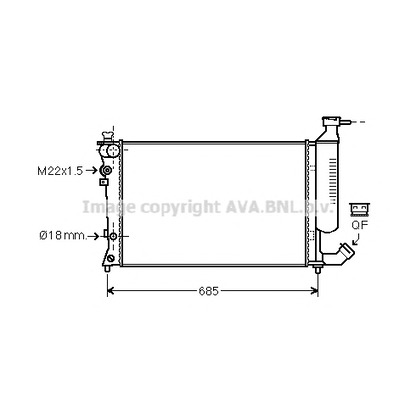 Foto Radiador, refrigeración del motor PRASCO CN2156