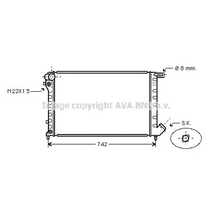 Photo Radiator, engine cooling PRASCO CN2198