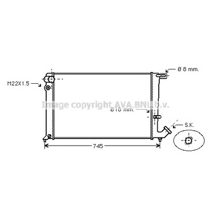 Photo Radiateur, refroidissement du moteur PRASCO CNA2148