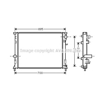 Foto Radiatore, Raffreddamento motore PRASCO CR2097