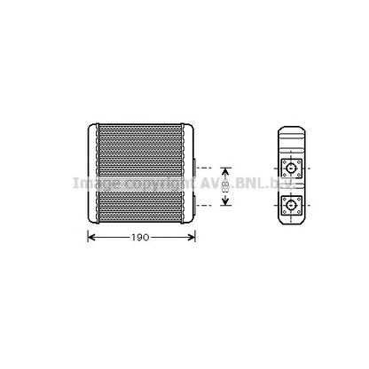 Foto Scambiatore calore, Riscaldamento abitacolo PRASCO DN6133