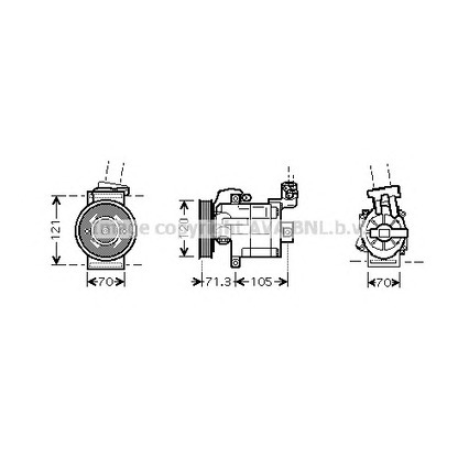 Photo Compressor, air conditioning PRASCO DNK306