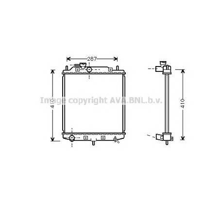 Photo Radiator, engine cooling PRASCO DU2036