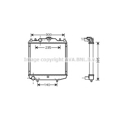 Photo Radiator, engine cooling PRASCO DW2051