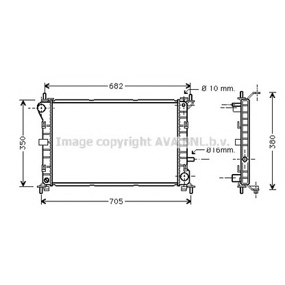 Photo Radiator, engine cooling PRASCO FD2264