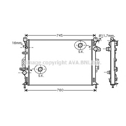 Photo Radiateur, refroidissement du moteur PRASCO FDA2425