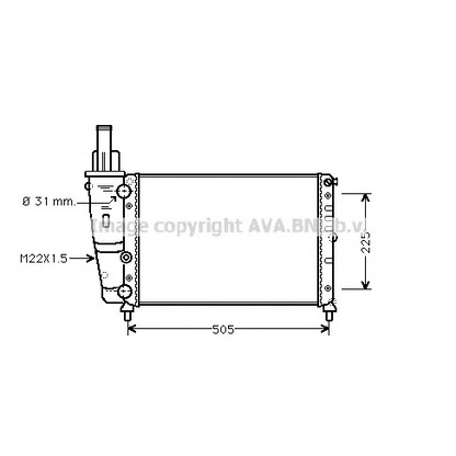 Photo Radiateur, refroidissement du moteur PRASCO FTA2138