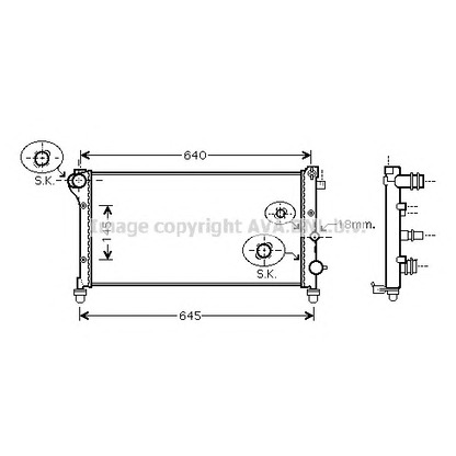 Foto Radiador, refrigeración del motor PRASCO FTA2292