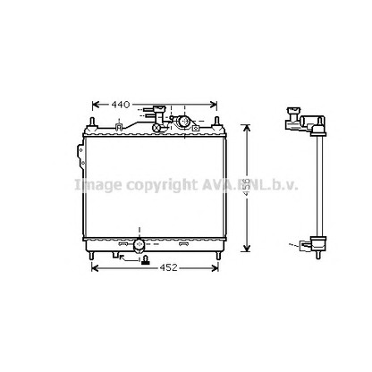 Foto Radiador, refrigeración del motor PRASCO HY2103