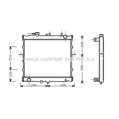 Photo Radiator, engine cooling PRASCO KAA2022