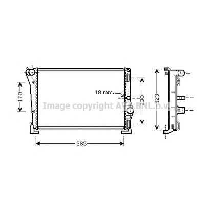 Photo Radiateur, refroidissement du moteur PRASCO LC2088