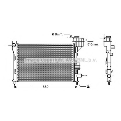 Foto Radiatore, Raffreddamento motore PRASCO MS2255