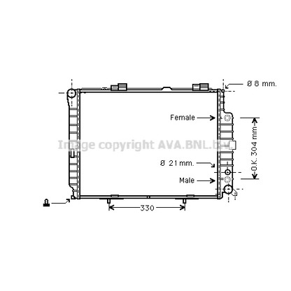 Photo Radiator, engine cooling PRASCO MSA2305