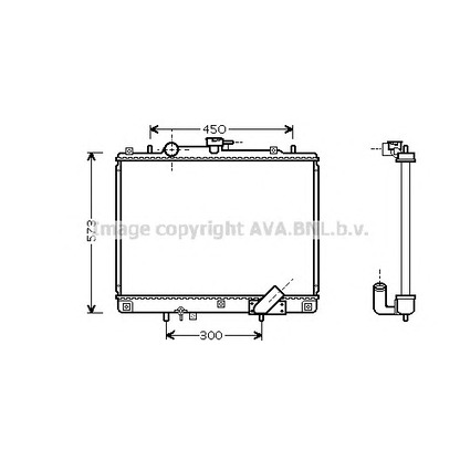 Photo Radiator, engine cooling PRASCO MT2167