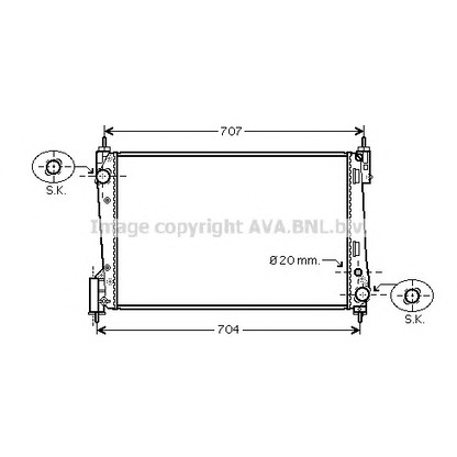 Photo Radiateur, refroidissement du moteur PRASCO OL2423