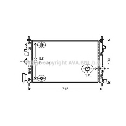 Photo Radiator, engine cooling PRASCO OL2473