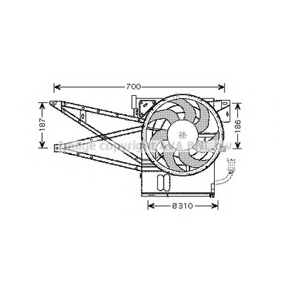 Photo Ventilateur, condenseur de climatisation PRASCO OL7515