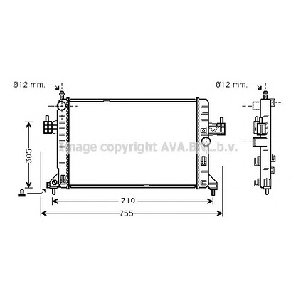 Photo Radiateur, refroidissement du moteur PRASCO OLA2305