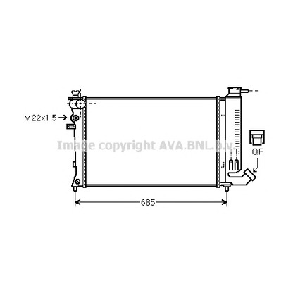 Photo Radiator, engine cooling PRASCO PE2141