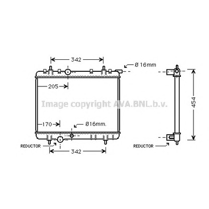 Photo Radiateur, refroidissement du moteur PRASCO PE2239