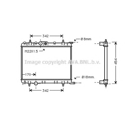 Photo Radiateur, refroidissement du moteur PRASCO PEA2203