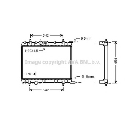 Photo Radiateur, refroidissement du moteur PRASCO PEA2206