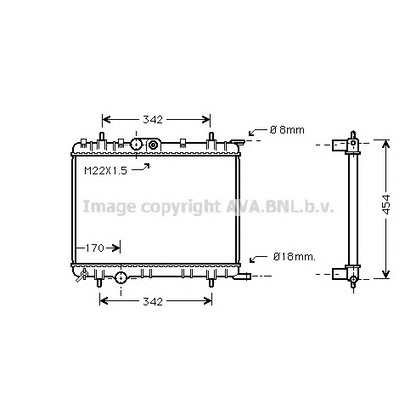 Photo Radiateur, refroidissement du moteur PRASCO PEA2207