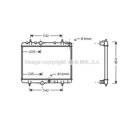 Photo Radiator, engine cooling PRASCO PEA2218