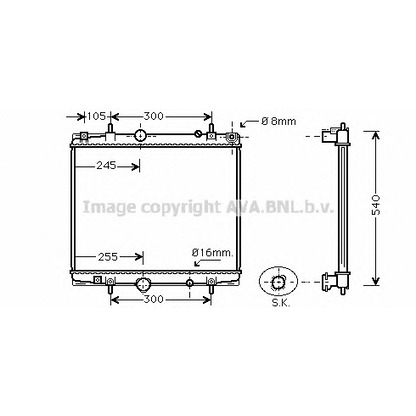 Photo Radiateur, refroidissement du moteur PRASCO PEA2237