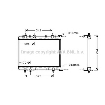 Photo Radiateur, refroidissement du moteur PRASCO PEA2250