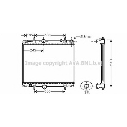 Photo Radiateur, refroidissement du moteur PRASCO PEA2277