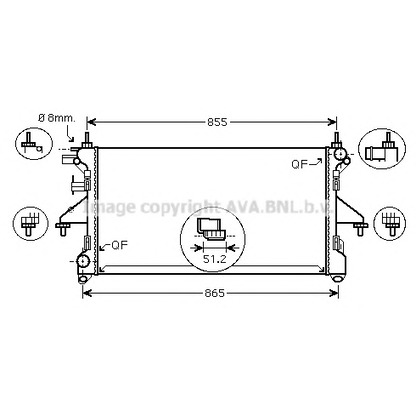 Photo Radiator, engine cooling PRASCO PEA2308