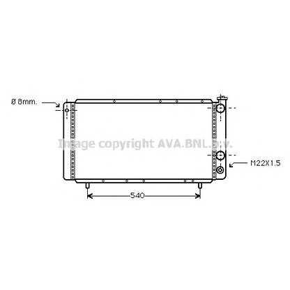 Photo Radiator, engine cooling PRASCO RT2025