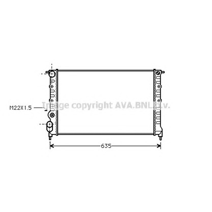 Photo Radiator, engine cooling PRASCO RT2149