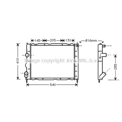 Photo Radiator, engine cooling PRASCO RT2268