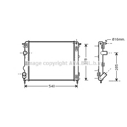 Photo Radiator, engine cooling PRASCO RT2272