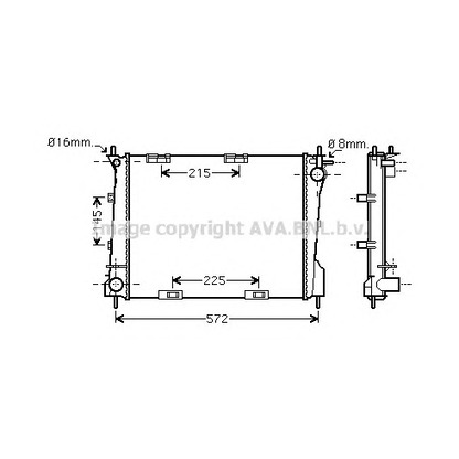 Photo Radiator, engine cooling PRASCO RT2372